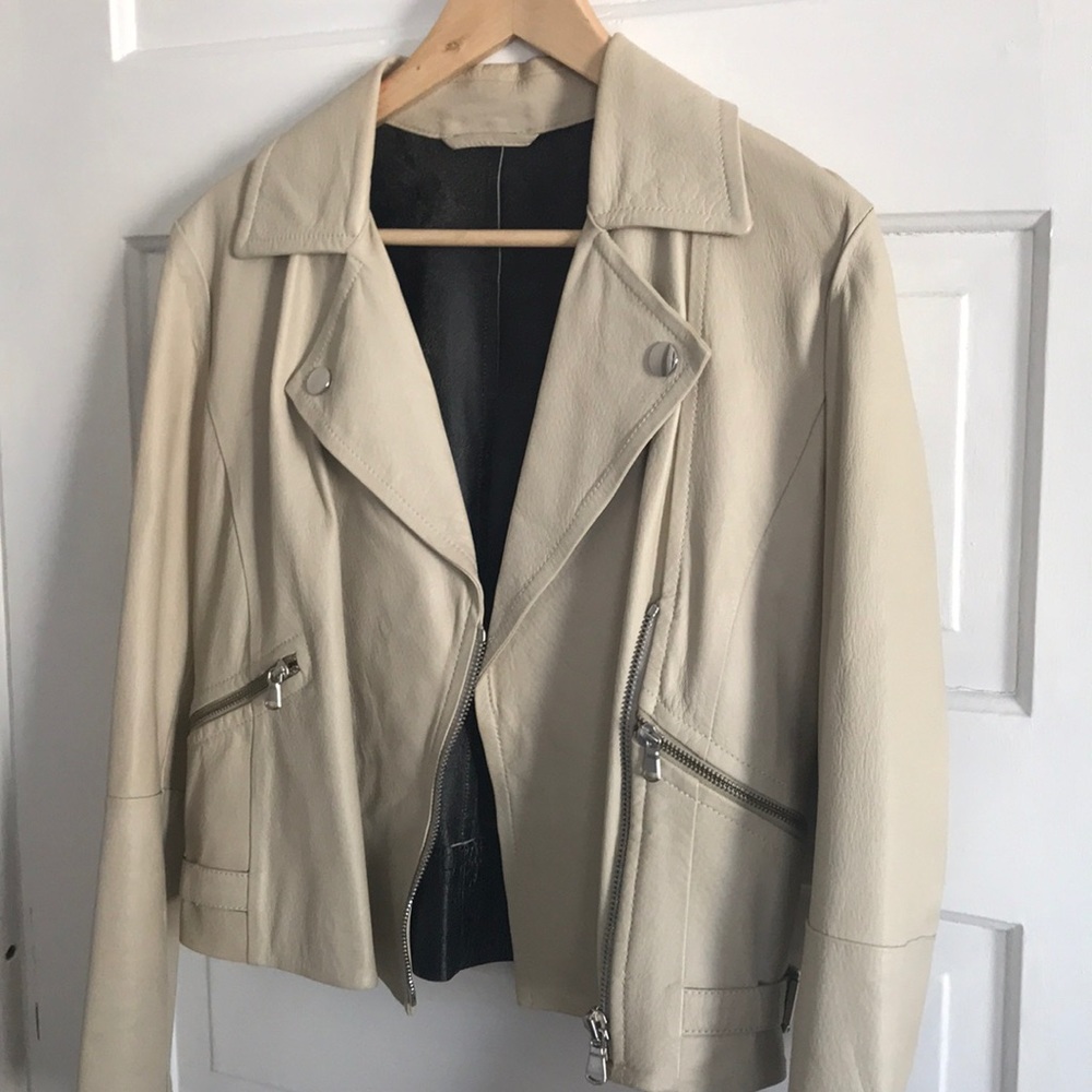 SportMax leather Moto jacket - Picture 2 of 7